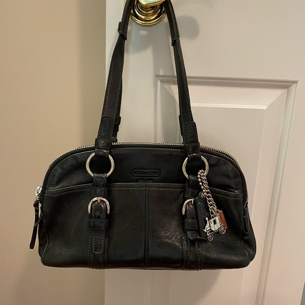 Black Leather Coach purse